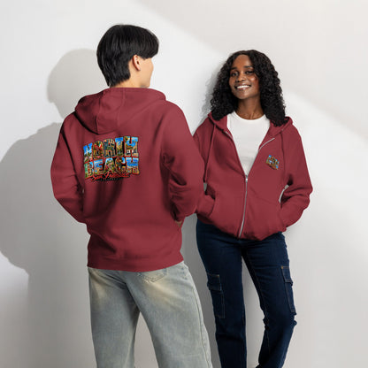 North Beach San Francisco Vintage Postcard Premium Full-Zip Hoodie - TheWhyNotShop